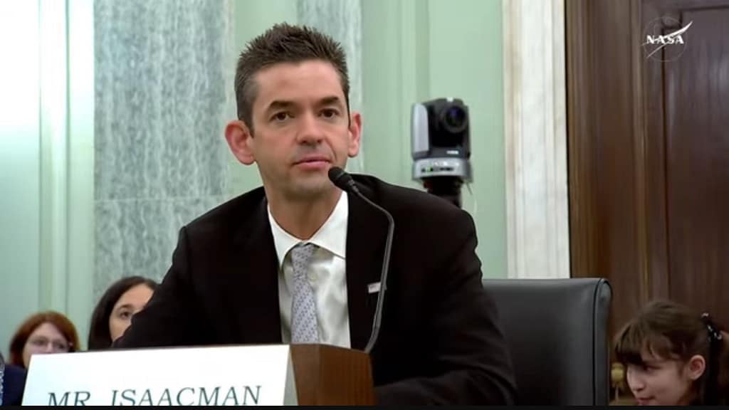 Jared Isaacman at Senate Nomination Hearings.